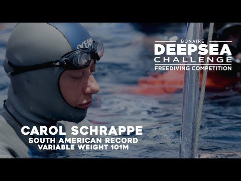 Carol Schrappe bate novo recorde Sul-americano de mergulho Livre 101 metros de profundidade
