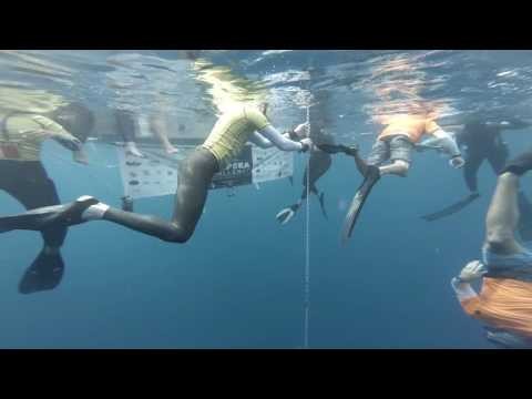 [HD] Jeanine Grasmeijer new world record Free Immersion -92 meters