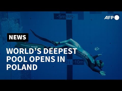 World's deepest diving pool opens in Poland | AFP
