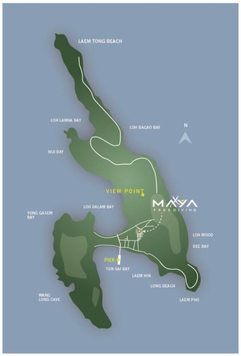 Maya Freediving Map