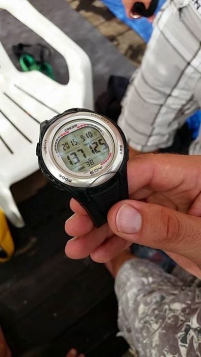 Guillaume Nery Dive Computer After Diving To -137m Constant Weight Due To Organizer Error