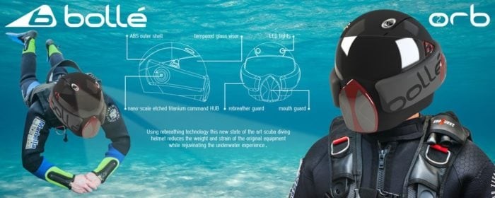 ORB (oxygen rebreather) Scuba Diving Helmet Concept
