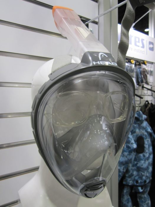 The Mares/Head SEA VU DRY Full-Face Mask with prescription insert