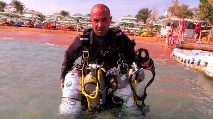 Egyptian scuba diver Wael Omar wants to attempt a new dive record in March.