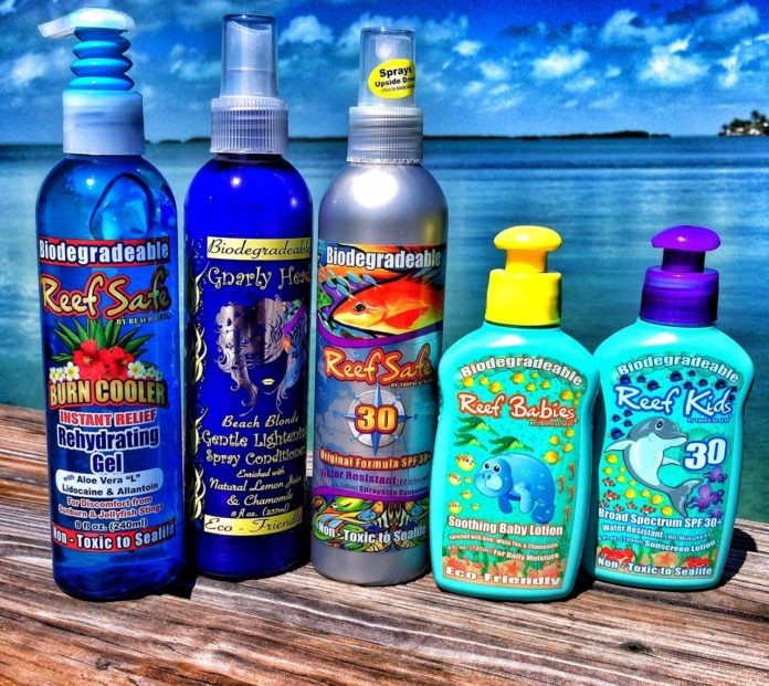 Tropical Seas' Reef Safe Suncare products will soon be available in bio-safe bottles.