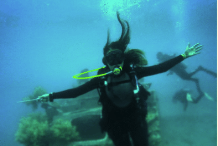 Reem Abdullah Al Edan is attempting the longest underwater dive by a woman.