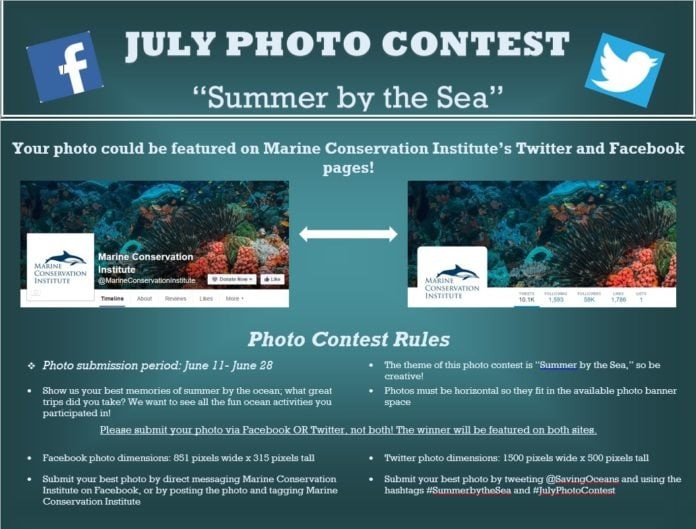 The Marine Conservation Institute is holding a 'Summer By The Sea' photo contest.