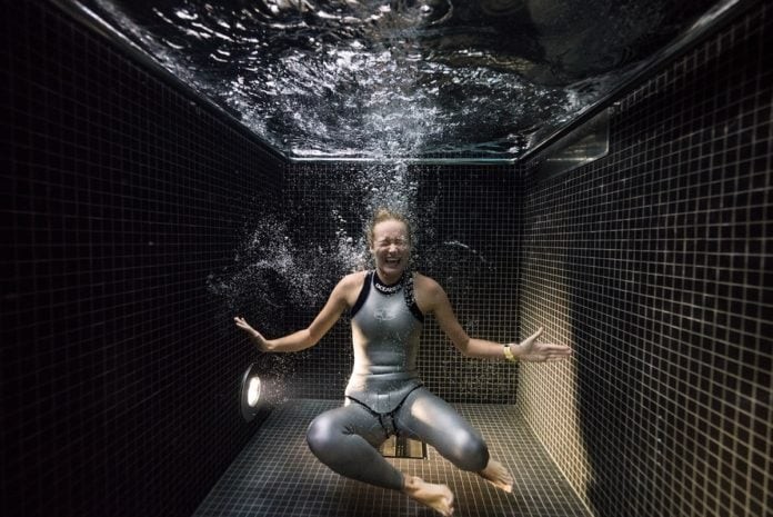 What Do Champion Freedivers Look Like in a Freezing 4°C Dunking Pool?