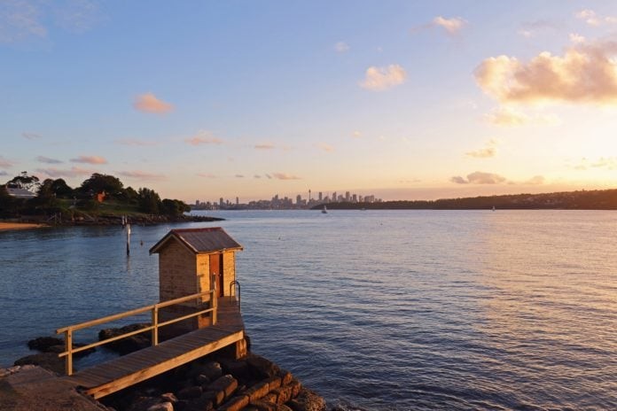 Golden hour view at Camp Cove, Sydney, Australia