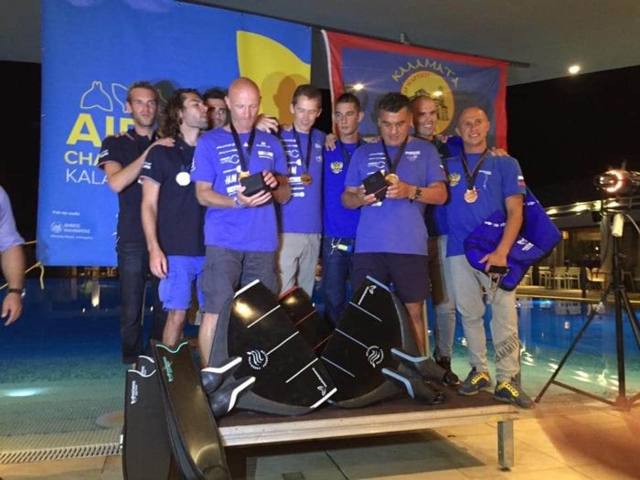 Men Winners at AIDA Team Freediving World Championships 2016. Photo by Carla Hanson