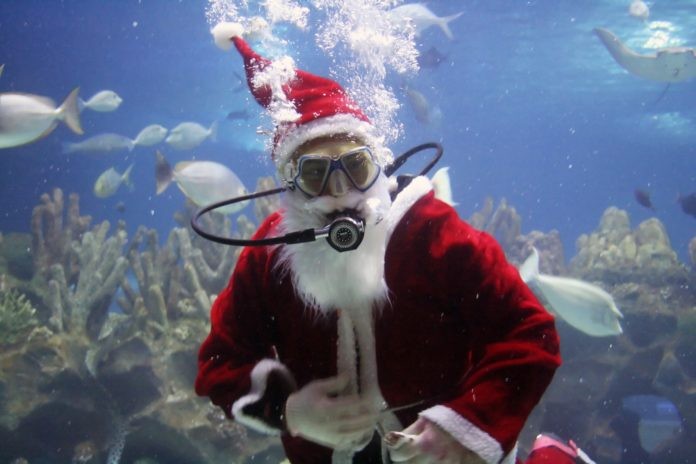 Underwater Santa Clause