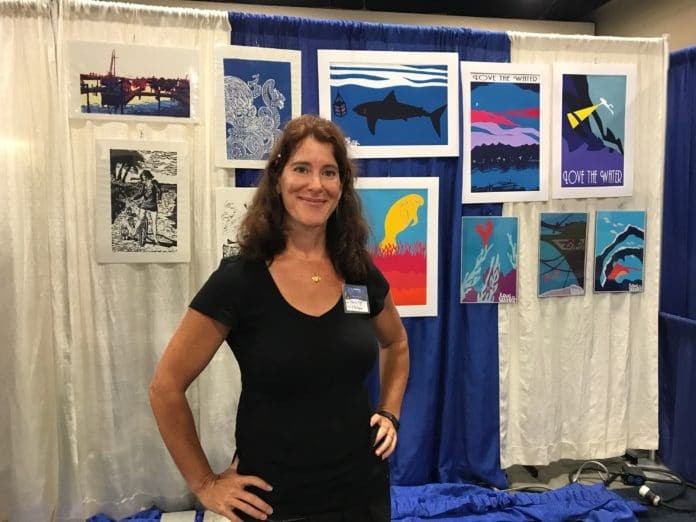 Marine Artist Patricia Knight At 2017 Blue Wild Expo