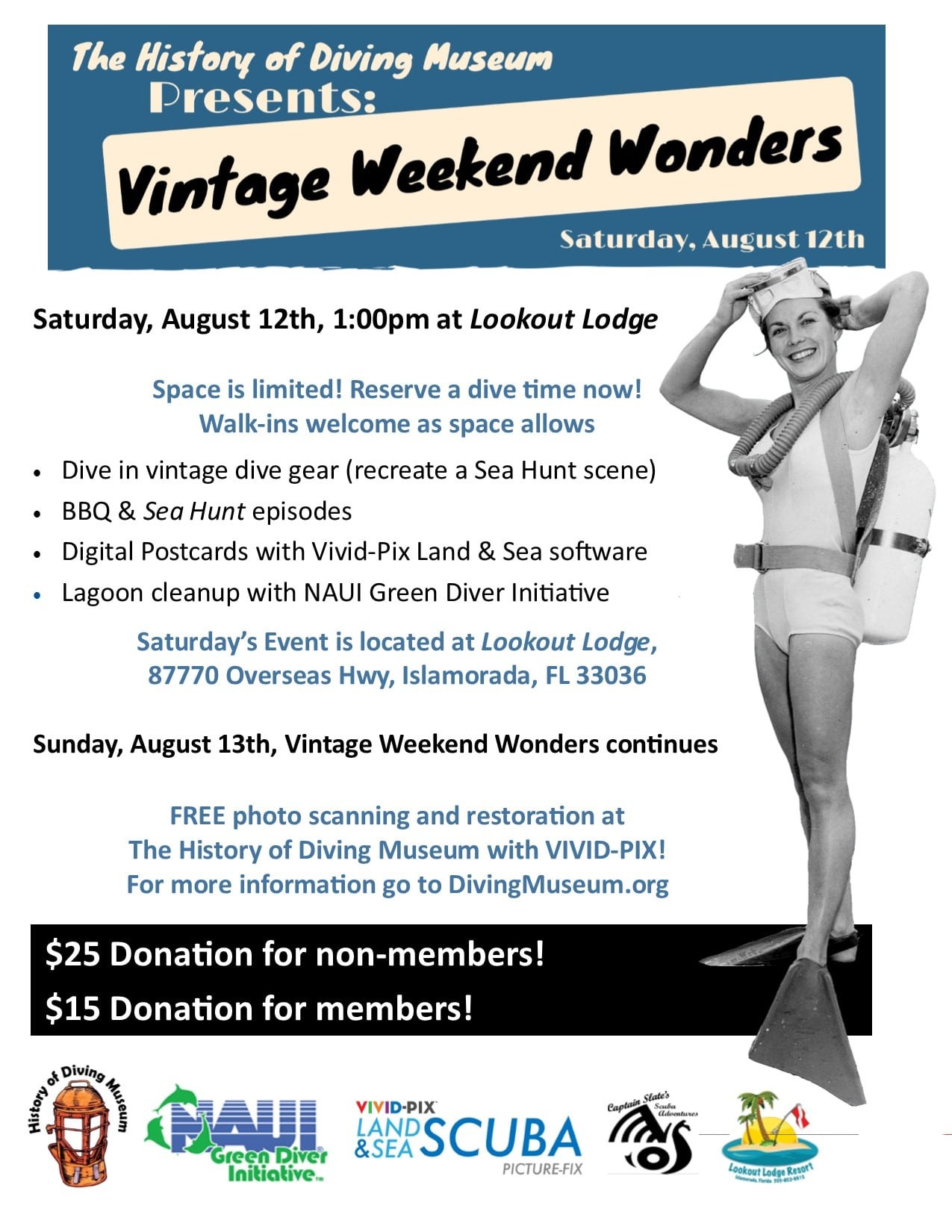 NAUI To Sponsor History Of Diving Museum 'Vintage Weekend Wonders' Event