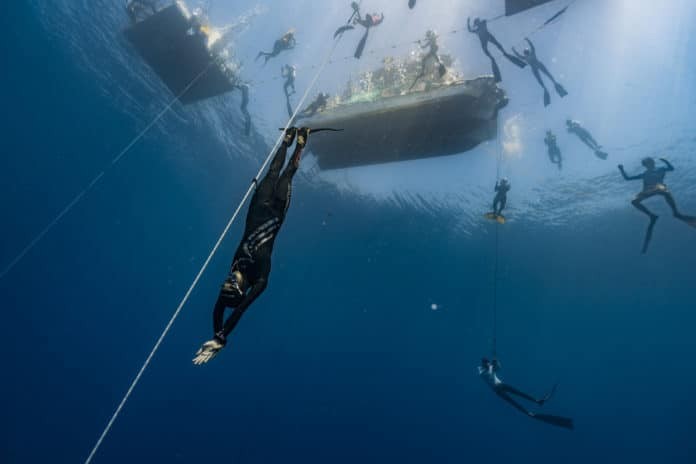 Freediving World Record holder Alessia Zecchini. Photo by Daan Verhoeven