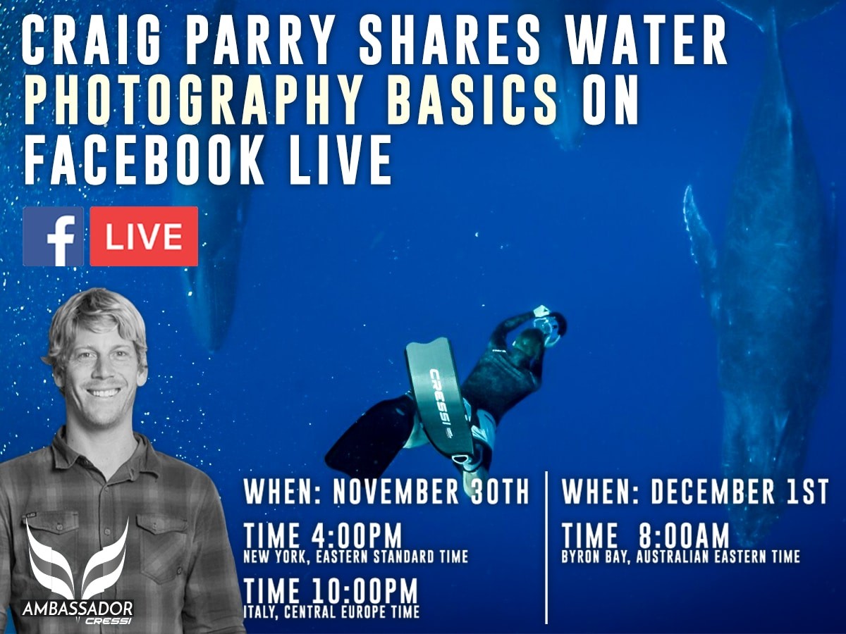 Underwater Photographer Craig Parry To Host Facebook Live Event