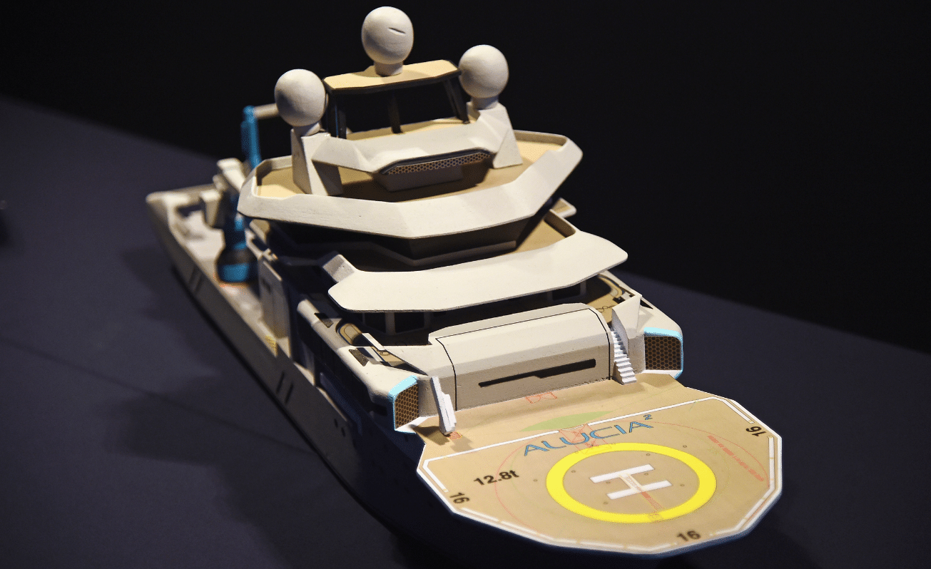 Model of OceanX's M/V Alucia2