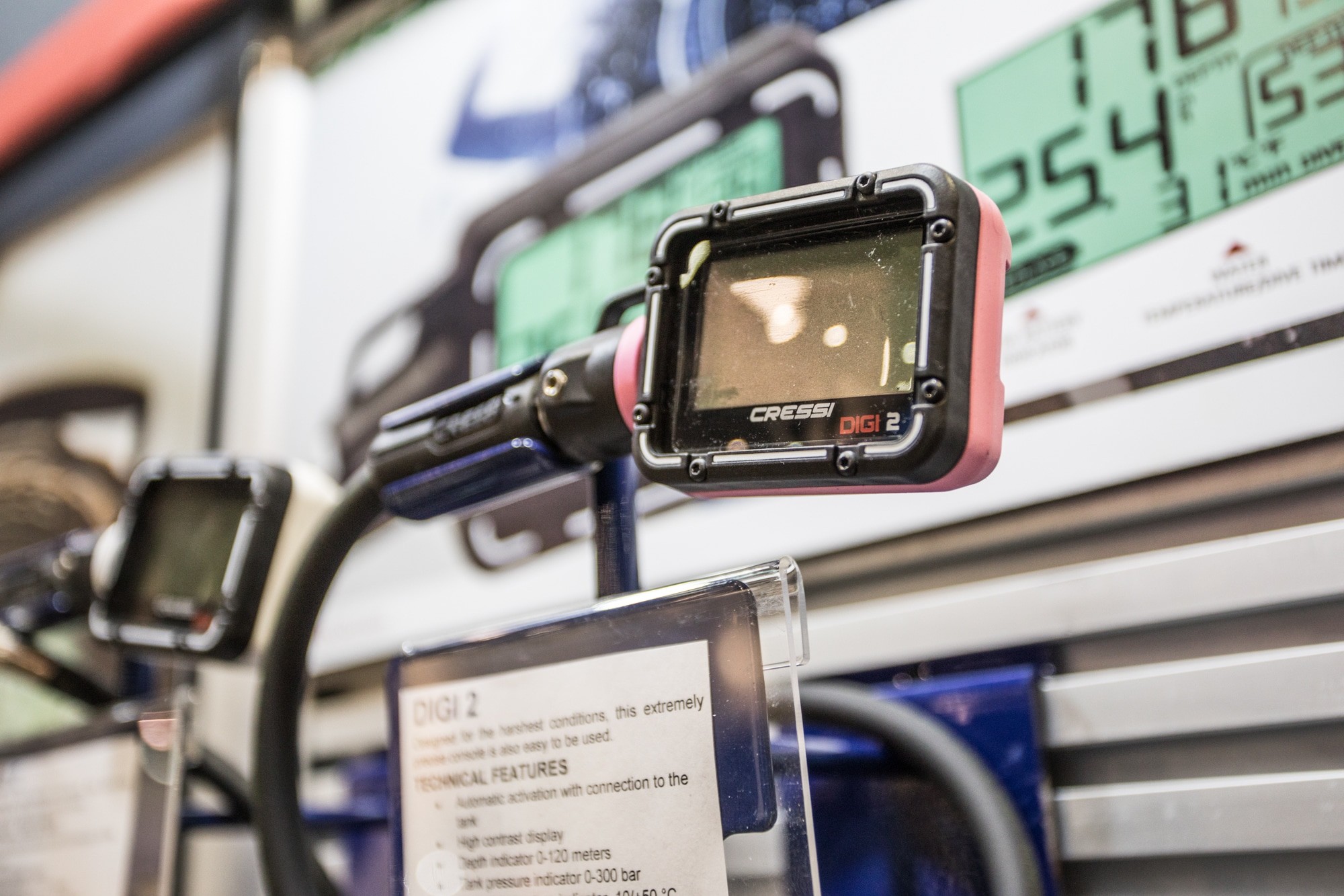 Cressi launched its new digital pressure gauge at Dema Show 2018 (photo by Alex St. Jean)
