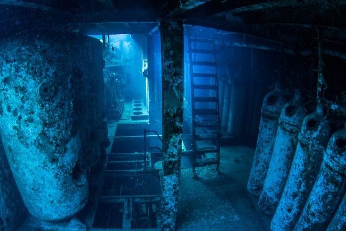 Inside the Liberty wreck
