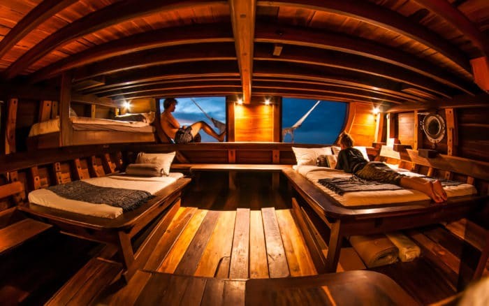 Each cabin features AC and a private bathroom with hot water