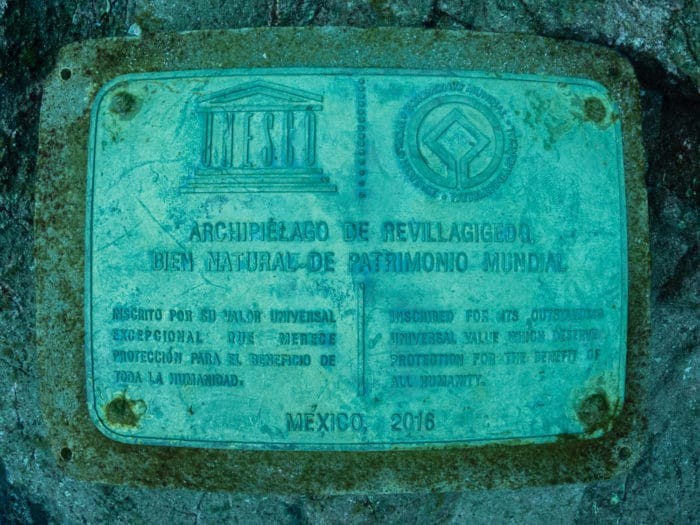 UNESCO plaque at “Cabo Pierce” in Socorro - Photo by Nola Schoder