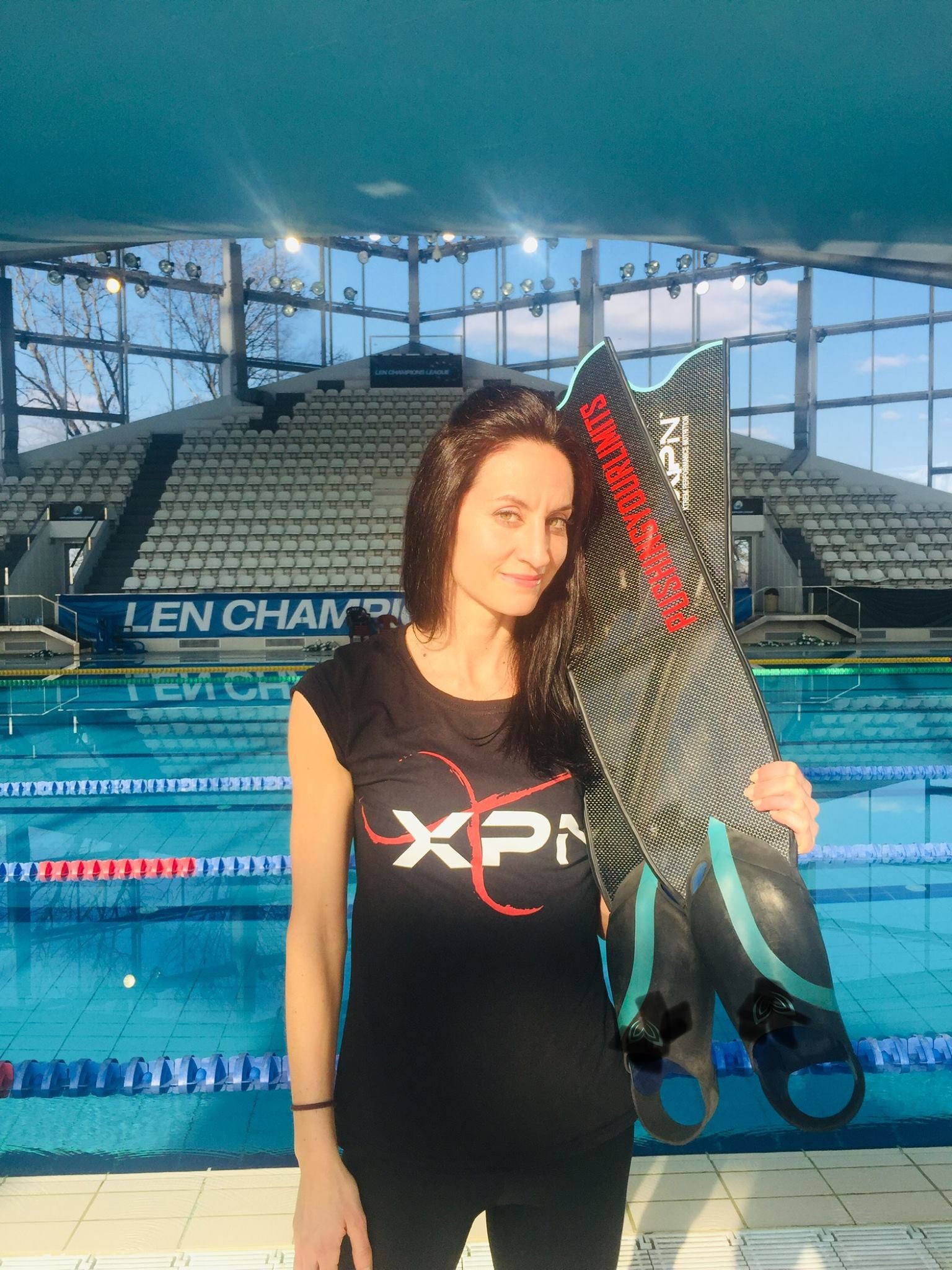 Lidia Lijic broke the women’s dynamic apnea pool freediving record with a swim of 186 meters (610 feet).