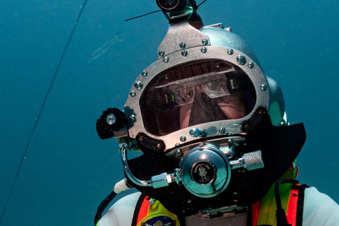 Astronauts Test U.S. Navy Dive Equipment For Use In Space