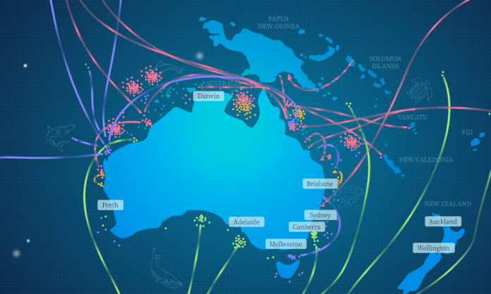 Australia Migration map