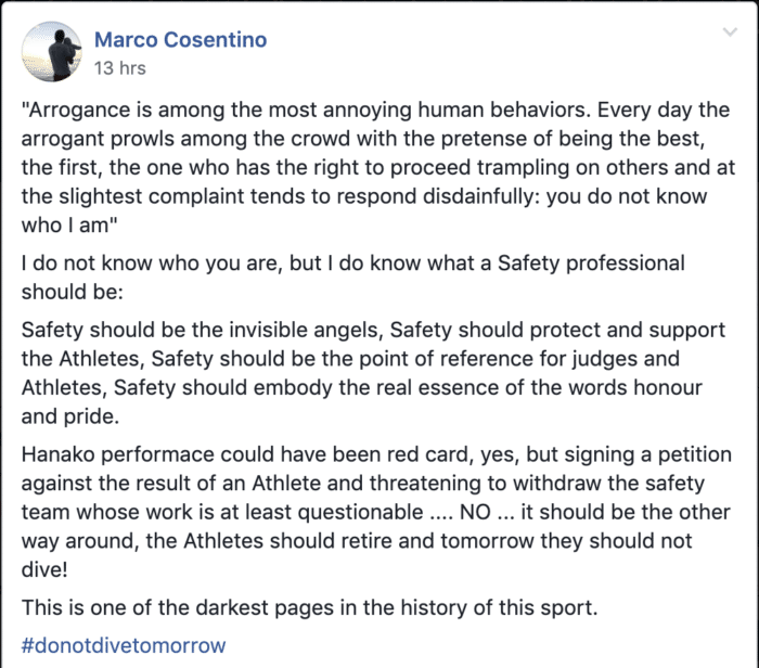 Marco Cosentino comments on the potential strike by the safety team