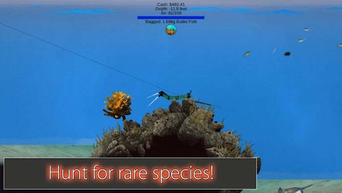Screenshot of Pocket Diver - Spearfisher app.