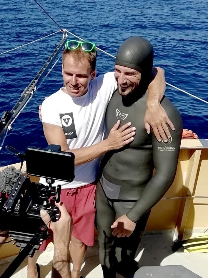 Thibault Guignes is the embodiment of the best freediving spirit (photo courtesy of <a href="http://www.vertical-media.net" data-lasso-id="2664856">Vertical Media</a>)