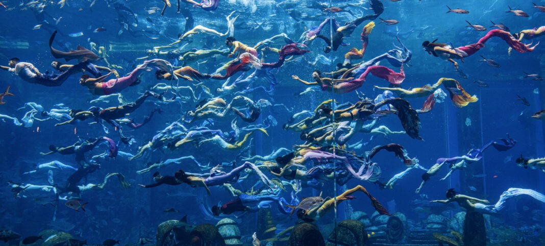 Largest Underwater Mermaid Show Sets New Guinness World Record (Image credit: Atlantis Sanya / PADI)
