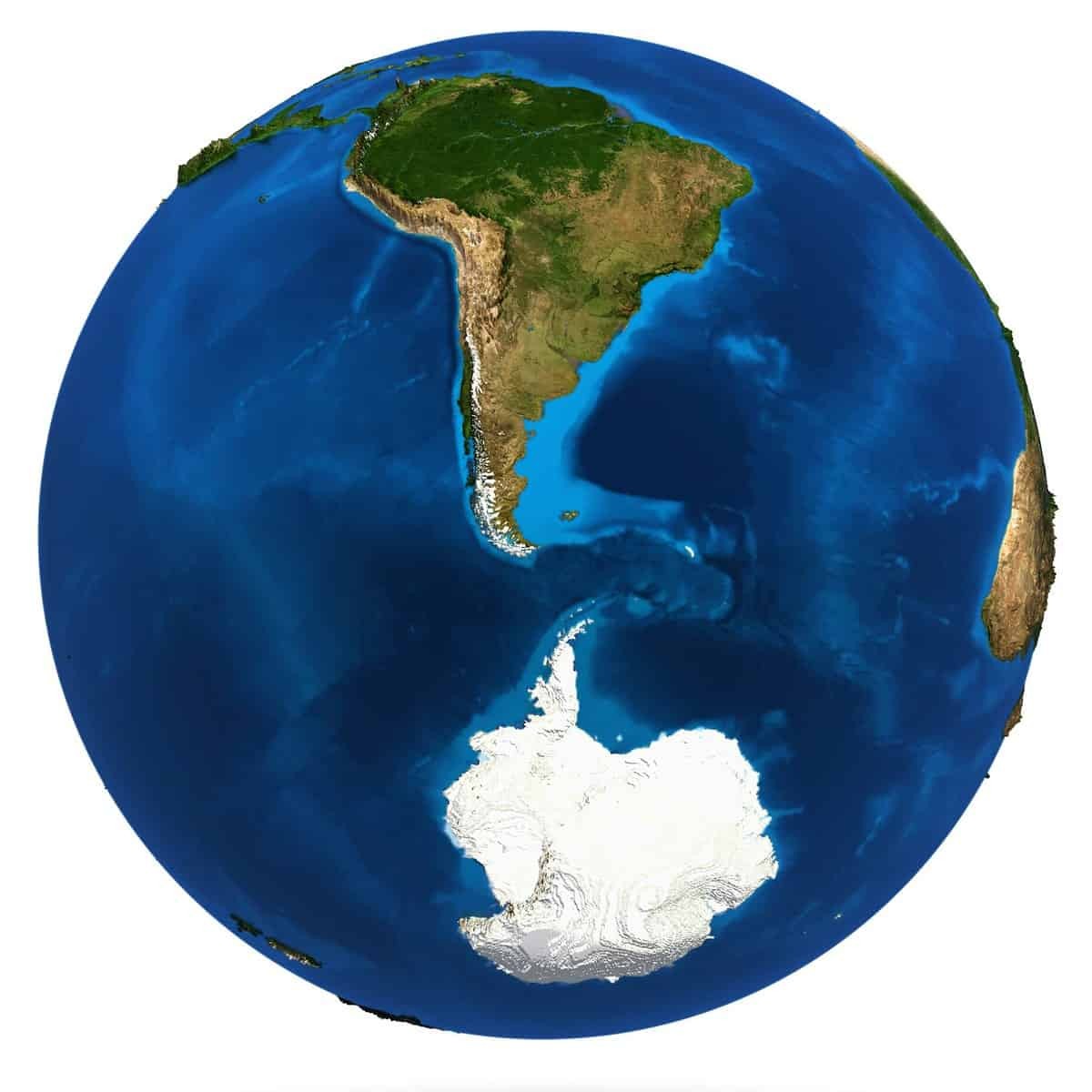 South America 3d isolated. Elements of this image furnished by NASA (AdobeStock)