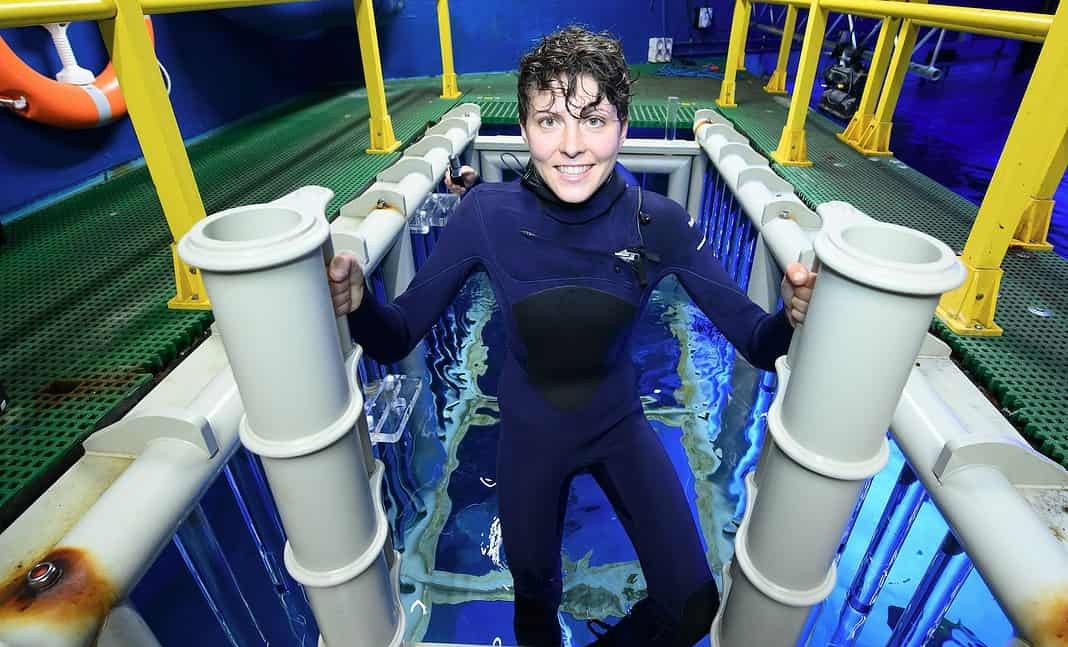 British Freediver Alice Hickson Holds Her Breath Among Sharks