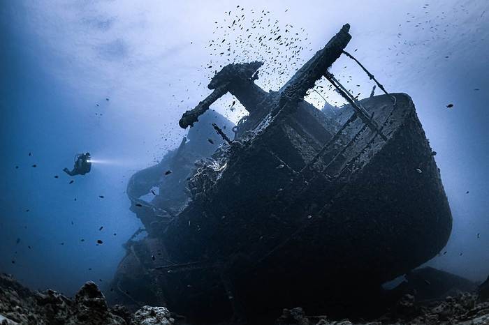 Wreck of the SS Thistlegorm is one of the wrecks you can see when diving on Egypt Liveaboards
