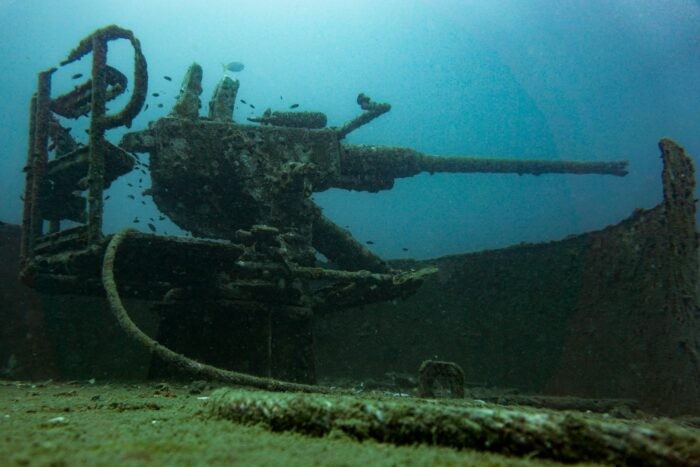 Many wreck diving sites are also war graves
