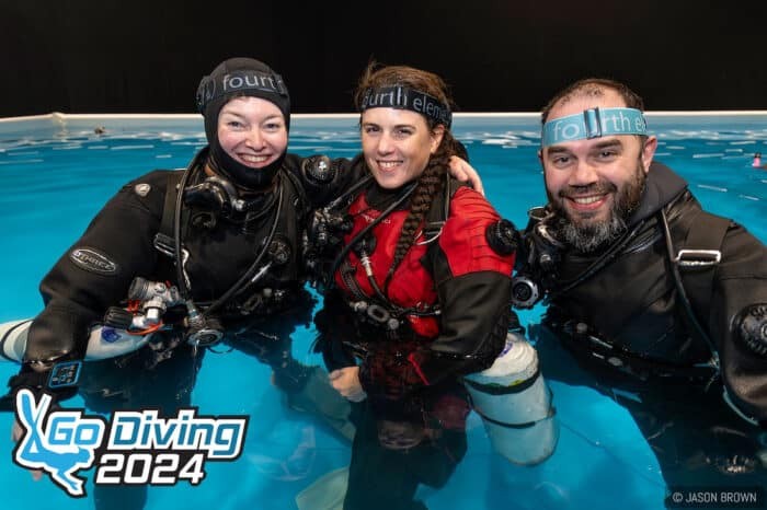The try dive pools was constantly busy with a variety of types of diving to try. Photo courtesy of Jason Brown / Bardo Photographic
