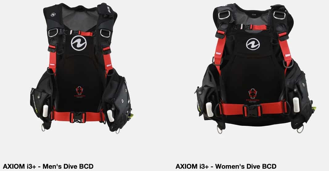 Aqualung's AXIOM i3+ Men's and Women's BCDs