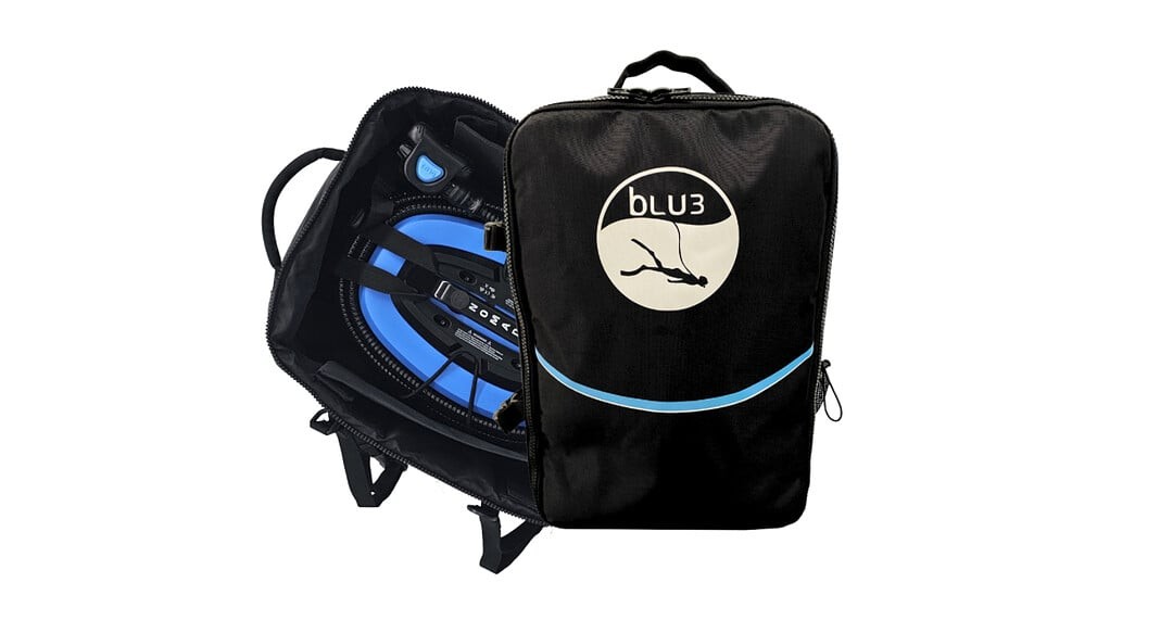 BLU3 Nomad Mini in backpack